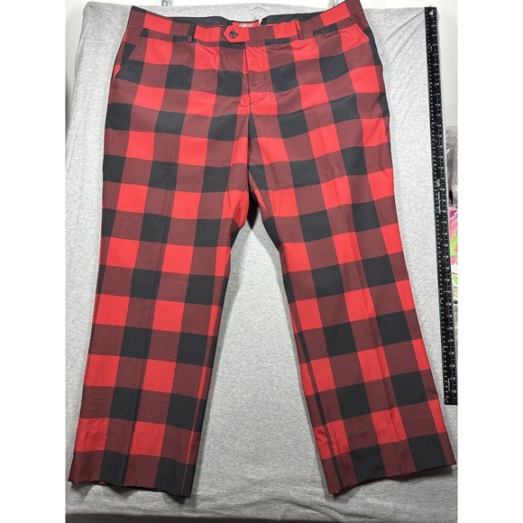 Shinesty The Red &‎ Black Men's Suit Christmas Blazer Pants Size 52 Jacket 44x29 - Picture 9 of 16